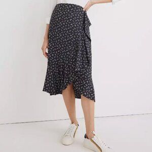 Madewell Ruffle Wrap Midi Skirt